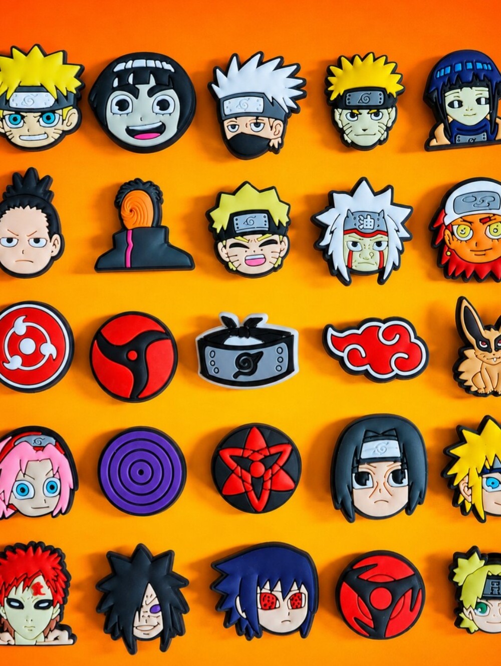 ​✨ Naruto Style Crocs Shoe Charms Set of 25 Anime - Jibbitz Charms ✨